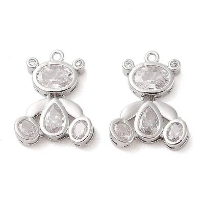 Brass Inlay Clear Glass Pendants