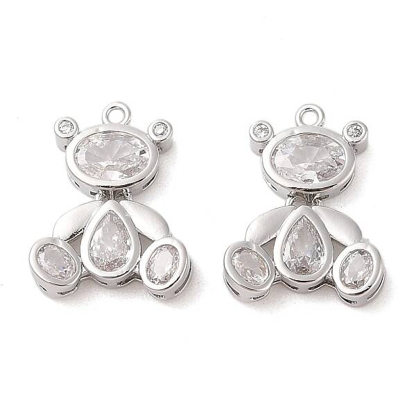 Brass Inlay Clear Glass Pendants