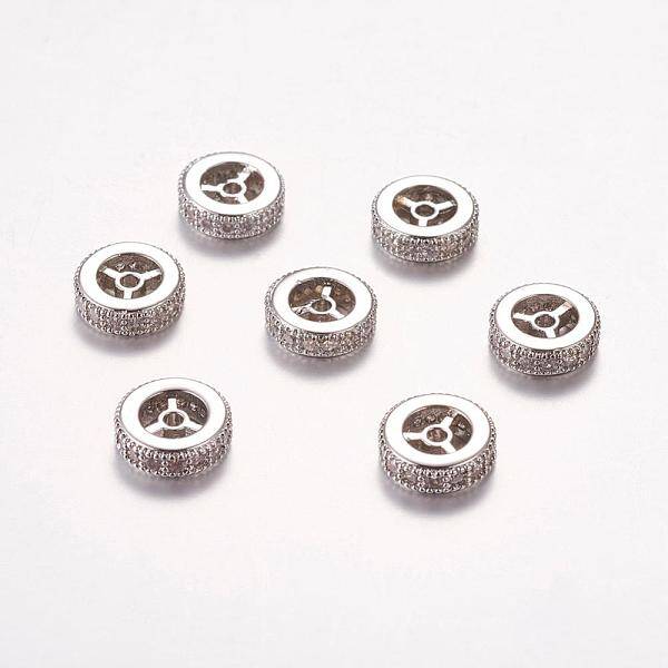 Brass Cubic Zirconia Beads