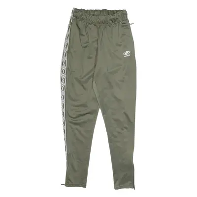 UMBRO Mens Track Pants Green Tapered S W26 L29