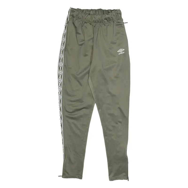 UMBRO Mens Track Pants Green Tapered S W26 L29