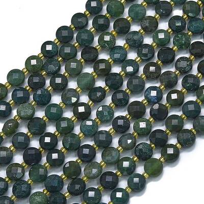 Natural Moss Agate Beads Strands