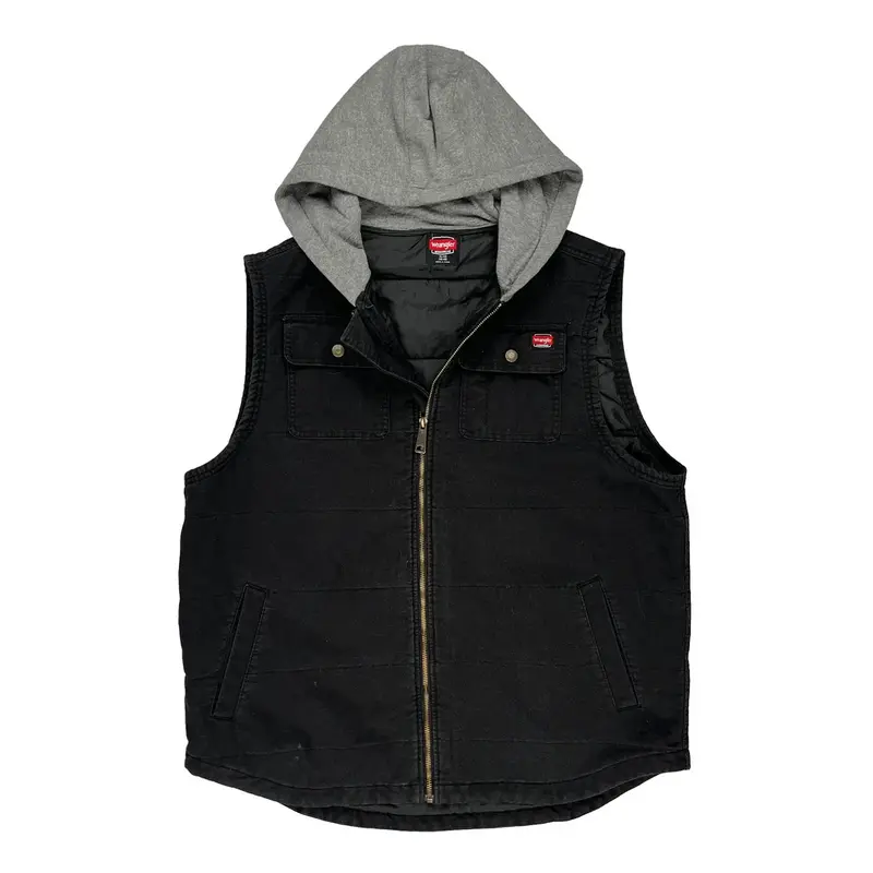 Wrangler Gilet - XL Black Cotton Blend