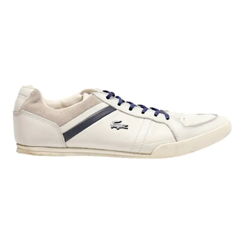 LACOSTE Sneaker Trainers White Leather Mens UK 6.5