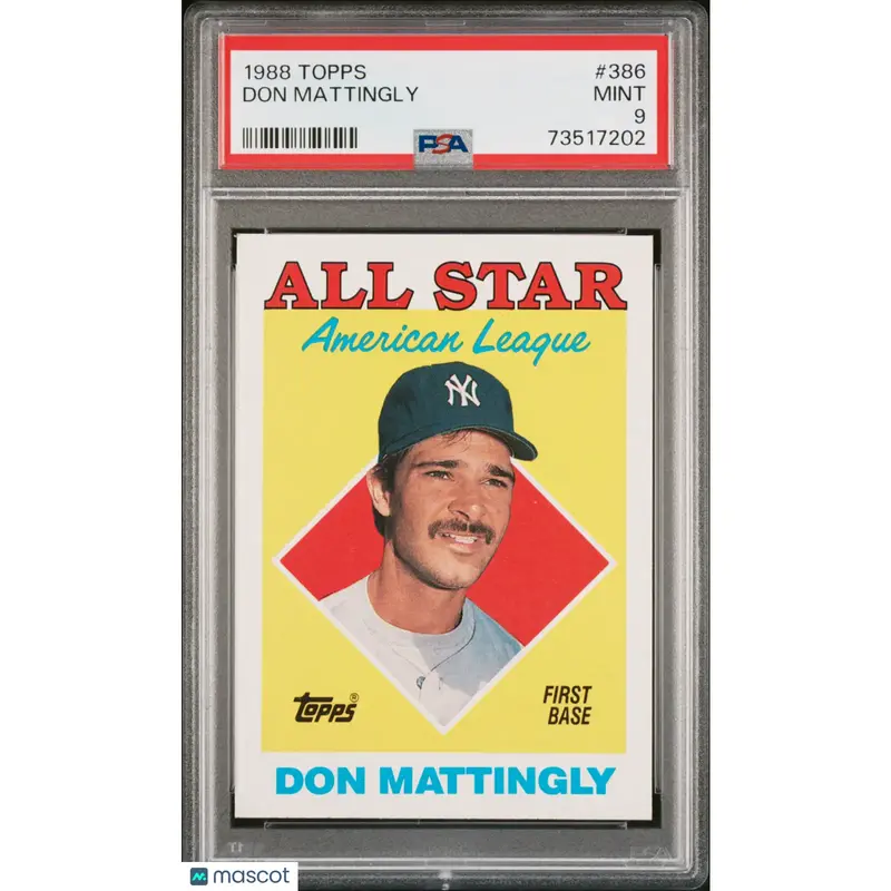 Don Mattingly PSA 1988 Topps Baseball #386 9 73517202