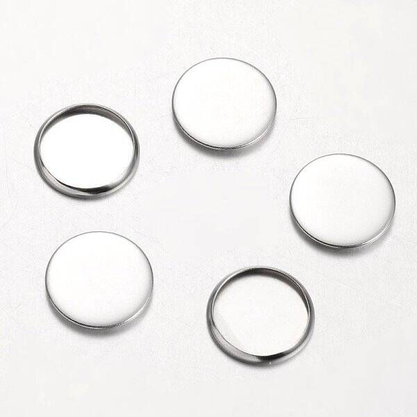 Tarnish Resistant Stainless Steel Plain Edge Bezel Cups