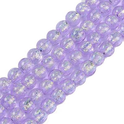 Handmade Foil Lampwork Beads Strands