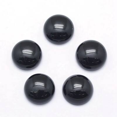 Natural Dyed & Heated Black Agate Cabochons