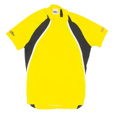 Cycling Mens Jersey Yellow 1/2 Zip L