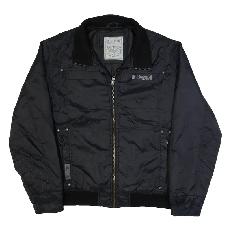 DIESEL Mens Biker Jacket Black XL