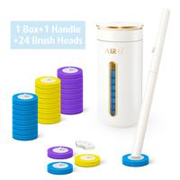 Disposable Toilet Brush, Toilet Bowl Cleaner Brush Starter Kit, Toilet Bowl Cleaning System with 24 / 48 Wand Refill, 1 Toile...