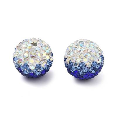 Gradient Color Design Polymer Clay Rhinestone Beads