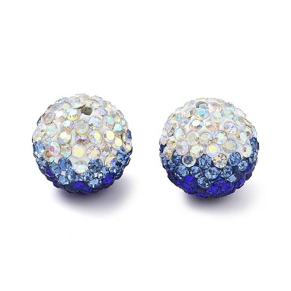 Gradient Color Design Polymer Clay Rhinestone Beads