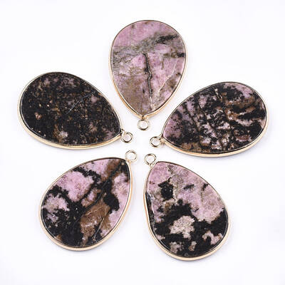 Natural Rhodonite Pendants