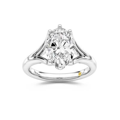 Rosie Oval Lab Grown Diamond Engagement Ring | 18K White Gold 1 1/2 CT. TW.