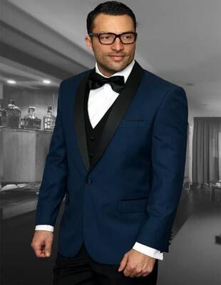 Navy Blue Groomsmen Suits