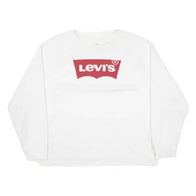 LEVI'S Womens Sweatshirt White XL