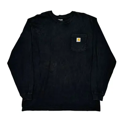 Carhartt Long Sleeve T-Shirt - XL Black Cotton