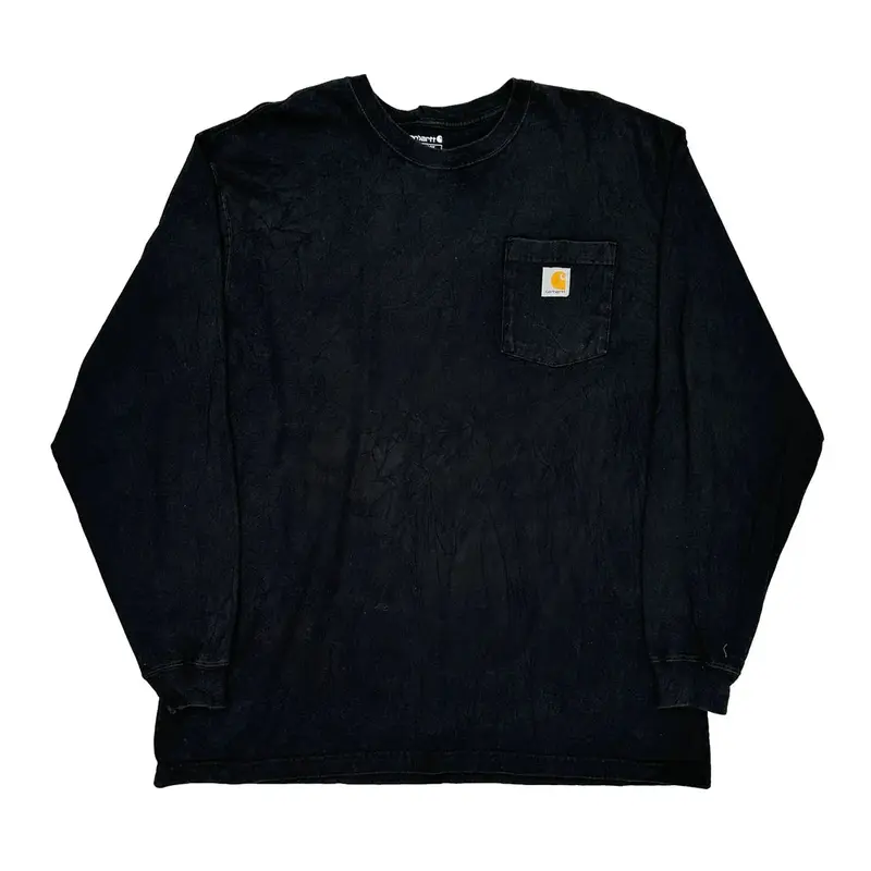 Carhartt Long Sleeve T-Shirt - XL Black Cotton