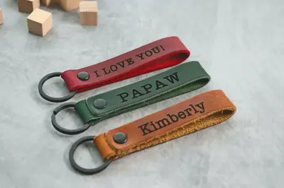 SLIM Personalized Dad Keychain, First Father's Day Gift, Gifts For Dad From Daughter, Birthday Gifts For Dad, Dad Gift From S...