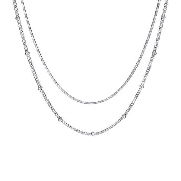 Non-Tarnish 304 Stainless Steel Double-Layer Necklace