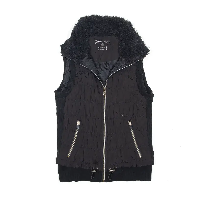 CALVIN KLEIN Puffer Gilet Black Womens S