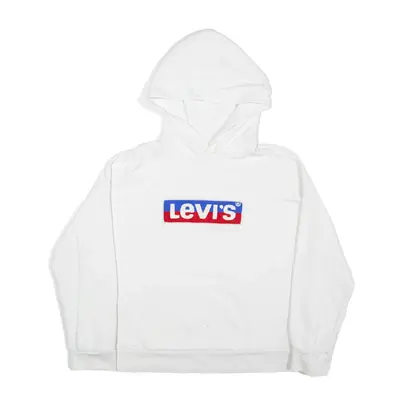 LEVI'S Hoodie White Pullover Mens XS