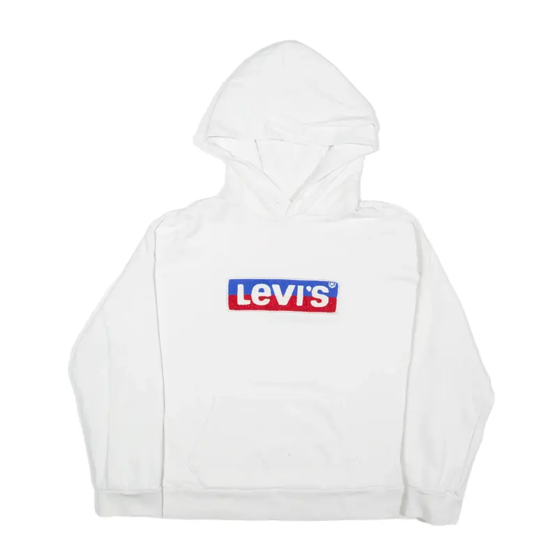 LEVI'S Hoodie White Pullover Mens XS