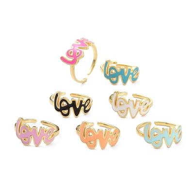Love Finger Ring for Girl Women