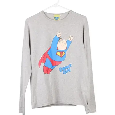 Age 14-16 Family Guy Graphic T-Shirt - Medium Grey Cotton