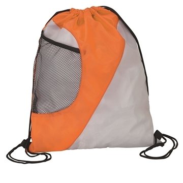 100 Custom Coral Sea Sport Bag - Mesh Pocket & Drawstring