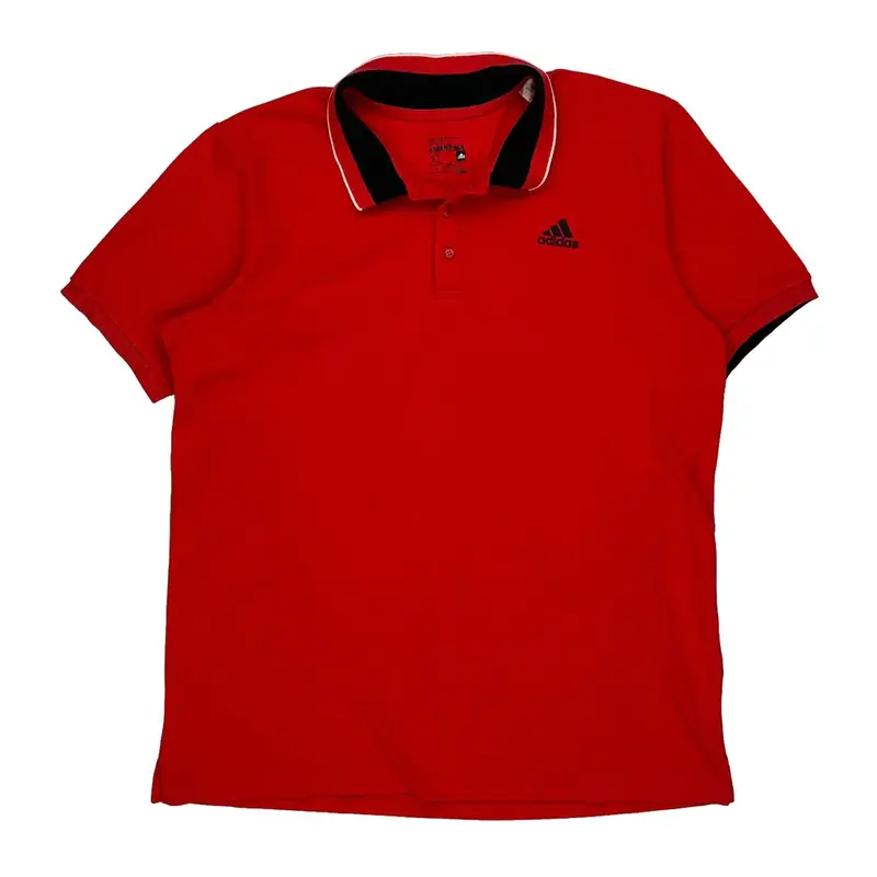 Climalite Adidas Polo Shirt - XL Red Polyester