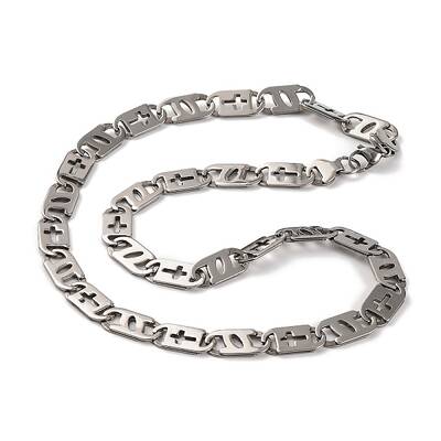 201 Stainless Steel Oval Mariner Link Chain Necklace