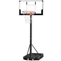 Basketball Hoop 3.3-10ft Height Adjustable, 38inch Backboard, Swimming Pool Goal for Kids&Adults - Outdoor Court Training Equ...