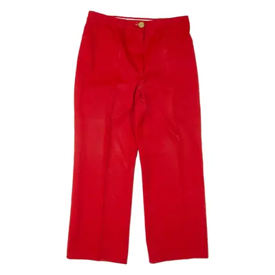 KARTING Womens Trousers Red Relaxed Straight 90s W30 L26