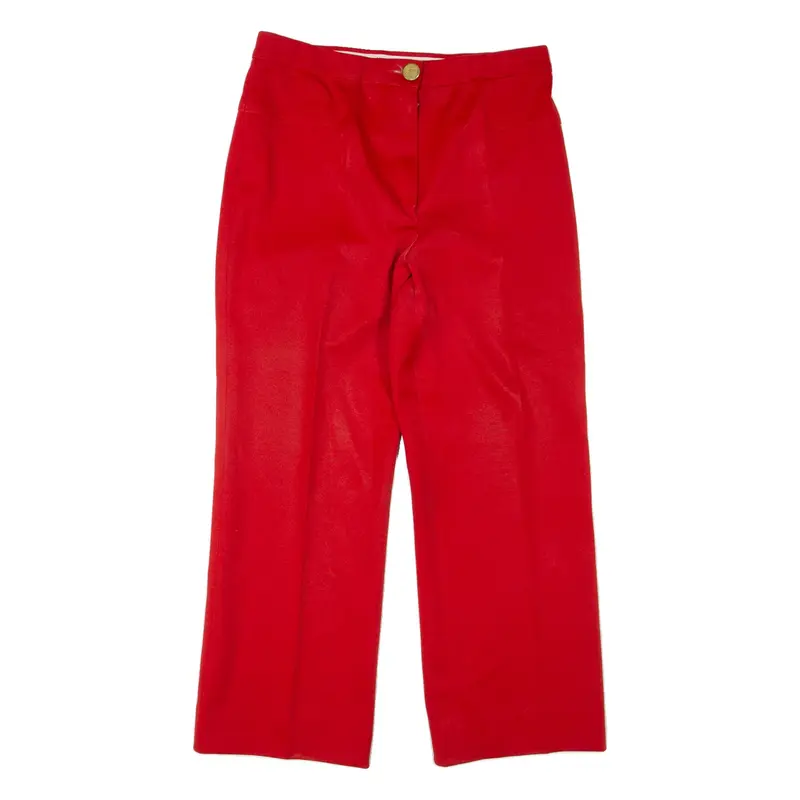 KARTING Womens Trousers Red Relaxed Straight 90s W30 L26