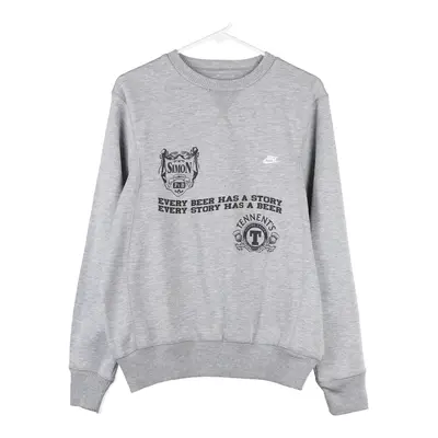 Nike Sweatshirt - Small Grey Cotton Blend