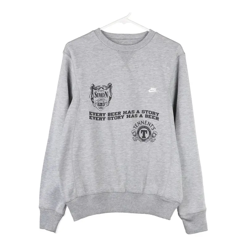 Nike Sweatshirt - Small Grey Cotton Blend