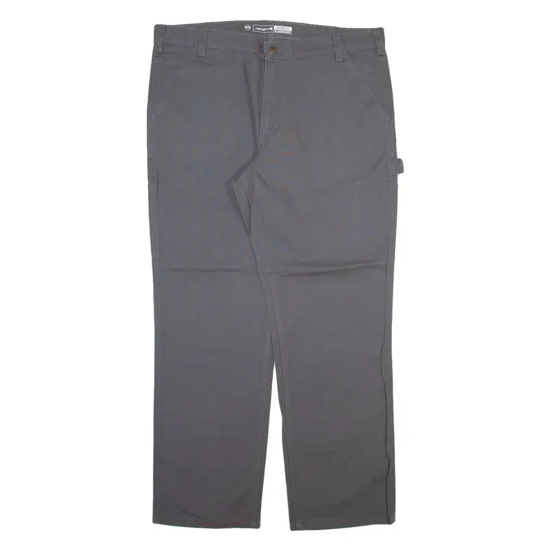 CARHARTT Carpenter Workwear Mens Trousers Grey Relaxed Straight W40 L32