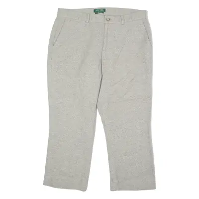LAUREN RALPH LAUREN Camaron Petite Womens Trousers Grey Straight Wool W34 L23