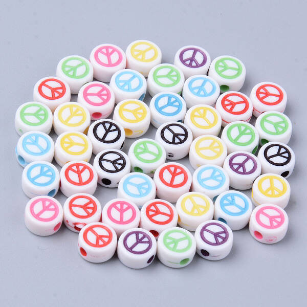 Opaque White Acrylic Beads