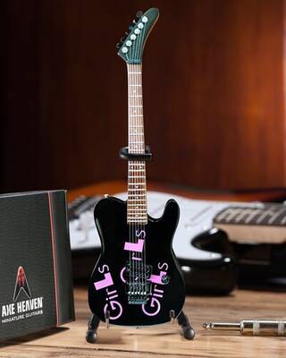 Signature Black Girls, Girls, Girls 10 Inch Miniature Guitar Replica