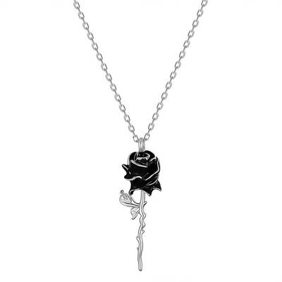 Rose Rhodium Plated 925 Sterling Silver Pendant Necklaces