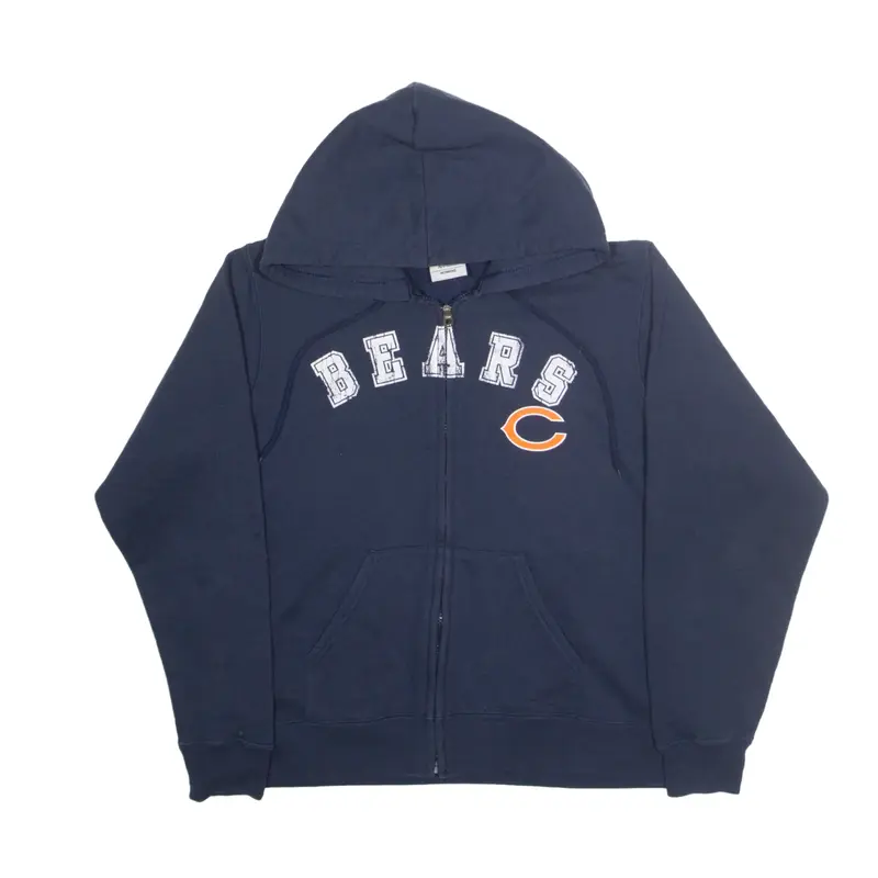 NFL Chicago Bears USA Hoodie Blue Full Zip Womens L