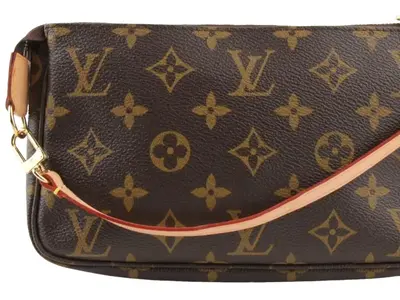 Pre-owned Louis Vuitton Coated Canvas clutches & wristlets Monogram Pochette Accersories