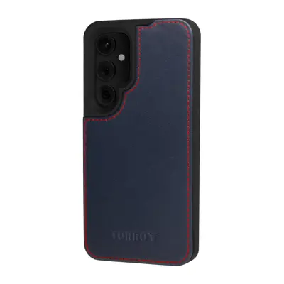 Samsung Galaxy S24 Leather Wallet Case (with Stand Function & Wireless Charging) - Navy Blue