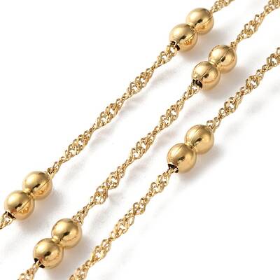 304 Stainless Steel Chains with Beads