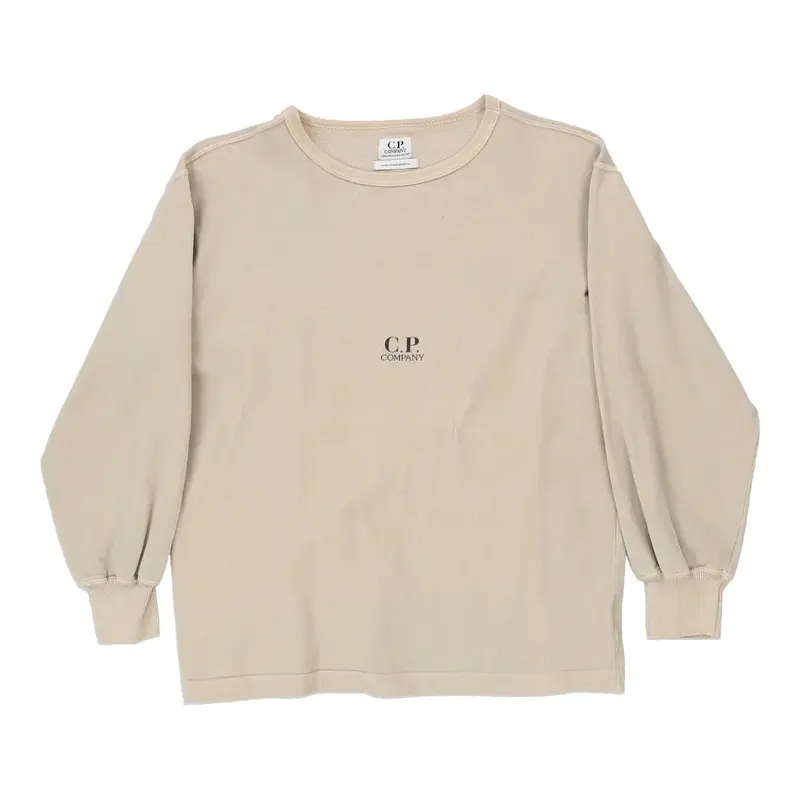 Age 12-14 C.P. Company Sweatshirt - Medium Beige Cotton Blend