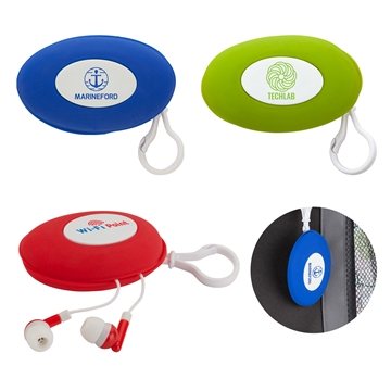 50 Promotional Fado Stereo Earbuds In Case - Tangle Free