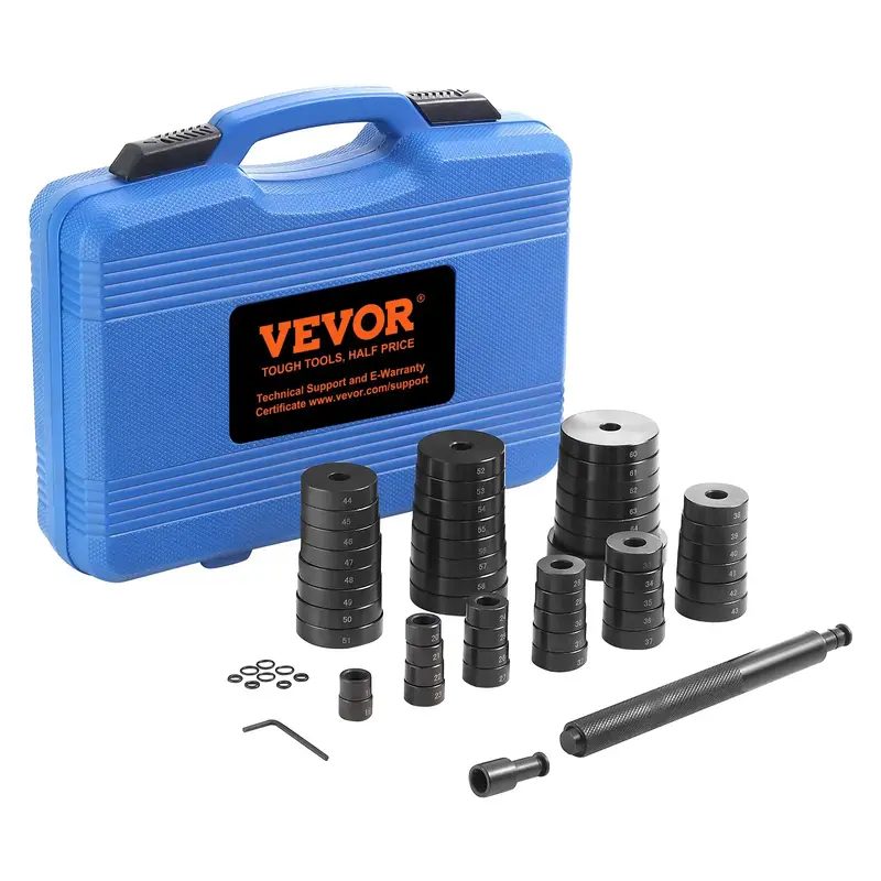 VEVOR 52PCS Custom Bushing Bearing & Seal Driver Set, Transmission Wheel Axle Bearing Race, Seal Driver Installer Remover, 18...
